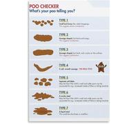 Bristol Stool Chart Digestive Health Poster Stool Types Guide Educational Canvas Wall Art Living Room Bedroom Decor(Framed,12x18inch(30x45cm))