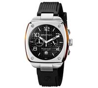 Briston Streamliner Urban Chronograph 42mm Black Dial Black Rubber Strap 22142.S.T.1.RB