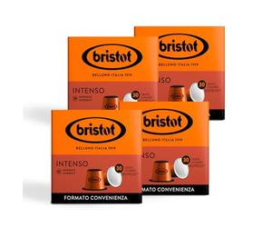 Bristot 120 Capsule Compatibili Nespresso Intenso - Miscela di Caffè Intenso Con Note Di Cioccolato Al Latte e Legni Pregiati.