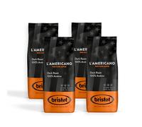Bristot, Caffè Macinato L’Americano Dark Roast - Miscela per Caffè Americano, Note di Cioccolato Fondente, Fave Di Cacao E Pane Tostato - Set da 4 Confezioni da 226g (Totale 904g)