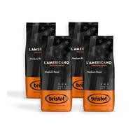 Bristot: L’Americano Medium Roast - Miscela Per Caffè Americano Dal Brasile e Sud Est Asiatico. Con Note Di Cioccolato, Spezie E Cacao. - 4 confezione da 226gr (904gr)