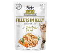 BRIT Care Fillets in Jelly with Fine Trout & Cod 24 x 85 g Merluzzo e trota