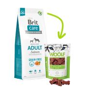 BRIT CARE Grain-free Adult Salmone 12 kg + WOOLF Mini Lamb Bone 100g GRATIS!