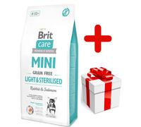 Brit Care Mini Grain Free Light & Sterilised Con coniglio e salmone 7kg + sorpresa per il cane GRATIS