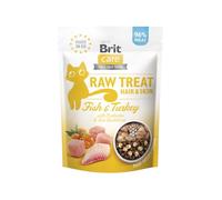 BRIT Care Raw Treat Freeze Dried Hair Skin Cat 40 g Bocconcini liofilizzati pesce e tacchino con probiotici per gatti