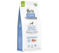 BRIT CARE Dog Sustainable Adult Large Breed Pollo e Insetti 12 kg + sorpresa per il cane GRATIS