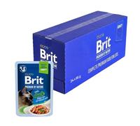 Brit Cibo umido premium per gatti, filetti delicati in salsa con anatra, cibo per gatti ricco di proteine, 24 x 85 g