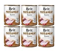 BRIT Pate&Meat rabbit 6 x 800g paté di coniglio per cani