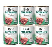 BRIT Pate&Meat venison 6 x 800g paté con selvaggina per cani