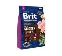 Brit Premium Adult S - Cibo secco per cani di piccola taglia, 3 kg | Alimento completo al pollo per cani di piccola taglia: supporta la salute di pelle, pelo e articolazioni. Ben tollerato.