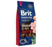Brit Premium By Nature Adult L – con pollo – 15 kg (+sorpresa per il cane GRATIS)
