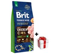 Brit Premium By Nature Adult XL Con pollo 15kg + sorpresa per il cane GRATIS