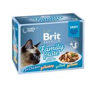 BRIT Premium by Nature Cat Delicate Fillets in Gravy Family Plate 12x85g cibo umido in salsa per gatti adulti