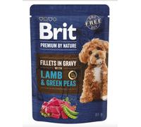 BRIT Premium By Nature Dog Fillets in Gravy con agnello e piselli verdi 24x85g