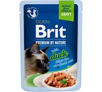 BRIT Premium By Nature Fillets in Gravy for Sterilized cats con anatra 24x85g