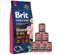 Brit Premium Junior L Crocchette per cani - 15 kg