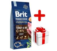 Brit Premium By Nature Light con tacchino e avena 15kg +sorpresa per il cane GRATIS