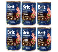 Brit Premium By Nature Maiale Con Trachea 6x400g - di sconto in un set