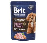 BRIT Premium By Nature Puppy Junior Fillets in Gravy con tacchino e carote 24x85g
