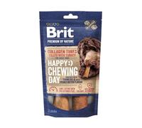 Brit Premium by Nature - Rotoli di collagene con ripieno di tacchino, per cani, collagene di manzo e burro di arachidi, 2 pezzi