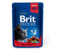 BRIT Premium Cat Adult Beef and Peas 24 x 100g