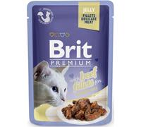 BRIT Premium Cat Delicate filetti in gelatina con manzo per gatti 24 x 85g
