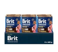 Brit Premium Cibo Umido per Cani, Agnello con Grano Saraceno, 6 x 400 g | Alimento all'agnello dalla consistenza a paté: delizioso, supporta la pelle, il pelo e la digestione.
