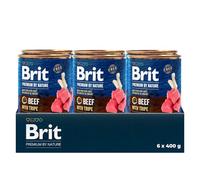 Brit Premium Cibo Umido per Cani, Manzo con Trippa, 6 x 400 g | Alimento al manzo dalla consistenza a paté: delizioso, favorisce la salute della pelle e del pelo e supporta la digestione.