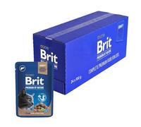 Brit Premium - Cibo Umido per Gatti Sterilizzati, Fegato, 24 x 100 g | Bustine facili da digerire con fegato in salsa: ricche di proteine, vitamine, minerali e ingredienti delicati
