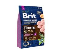 Brit Premium Junior S - Cibo secco per cuccioli di piccola taglia, 3 kg | Alimento completo al pollo per cuccioli e cani giovani: supporta crescita, muscoli, pelle, pelo e articolazioni.