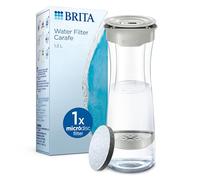 BRITA Bottiglia filtro grigio pastello, riduce cloro, piombo e altre impurità organiche per acqua di rubinetto più pura, 1 filtro dell'acqua MicroDisc incluso