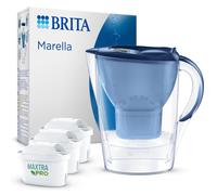 BRITA Caraffa Filtrante Acqua Marella Blu (2.4L) Incl. 3 X BRITA Filtri MAXTRA P