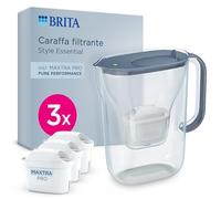 Brita Caraffa filtrante acqua Style Essential Stone Blue (2.4L) incl. 3x filtro MAXTRA PRO PURE PERFORMANCE che riduce cloro,