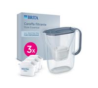 Brita Caraffa filtrante acqua Style Essential Stone Blue (2.4L) incl. 3x filtro MAXTRA PRO PURE PERFORMANCE che riduce cloro,