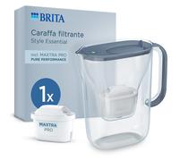Brita Caraffa Filtrante Acqua Style Essential StoneBlue (2.4L) Filtro, senza BPA