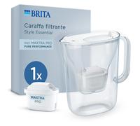 Brita Caraffa Filtrante Acqua Style Essential White (2.4L) + Filtro, senza BPA