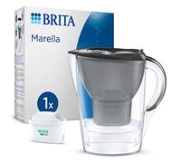 BRITA Caraffa filtrante Marella Graphite (2,4l) incl 1 cartuccia filtro acqua rubinetto MAXTRA PRO All-in-1 riduce PFAS,calcare, cloro, alcune impurità e metalli indicatore temporale, eco-imballaggio