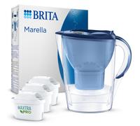 BRITA caraffa filtrante MAXTRA Marella, 3x filtri acqua Pure Performance | Blu (