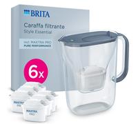 BRITA Caraffa filtrante Style Essential Stone Blue (2,4L) incl. 6x MAXTRA