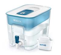 BRITA Dispenser Filtrante Flow per acqua, Blu (8.2l) - incl. 1 Filtro MAXTRA+ per la riduzione di cloro, calcare e impurità / 30.2 x 21.4 x 22