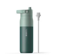 BRITA LARQ Essential - Borraccia (680 ml), in acciaio inox, isolamento a doppia parete (freddo 24 h), con cannuccia e manico rimovibile Soft Touch, lavabile in lavastoviglie