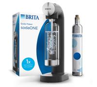 BRITA Spruzzatore di acqua sodaONE nero con cilindro di CO2 e bottiglia in PET s