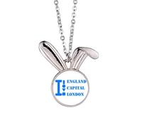 Britain Capital London Art Deco Fashion Rabbit collana ciondolo coniglietto animale gioielli regalo