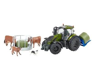 Britains 1:32 Cofanetto Trattore Valtra 43324 Verde Oliva con Accessori, Compatibile con Giocattoli in scala 1:32, per Collezionisti e Bambini a partire dai 3 anni.