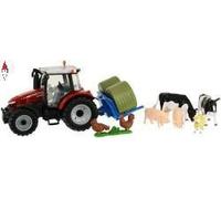 1:32 BRITAINS Massey Ferguson 5612 Tractor With Animals 2016 Red Silver LC43205