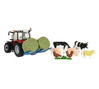Britains 1:32 Massey Ferguson 5612 Tractor Toy Farm Set, Collectable Farm Playse