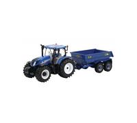 Britains Cofanetto Trattore New Holland T6 e il suo rimorchio, scala 1/32° da Collezionare, compatibile con i giocattoli della fattoria 1/32°. per collezionisti e bambini dai 3 anni in su