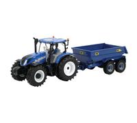 Britains Cofanetto Trattore New Holland T6 e il suo rimorchio, scala 1/32° da Collezionare, compatibile con i giocattoli della fattoria 1/32°. per collezionisti e bambini dai 3 anni in su