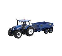 BRITAINS LC43268 NEW HOLLAND T6 + NC TILT DUMPER TRAILER SET 1:32 Modellino