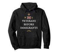 BRITAINS Patriots British Pride Supporters Veterans First UK Felpa con Cappuccio